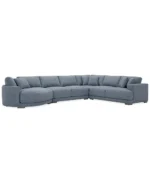 Vasher 166” 6 Seater Fabric Sectional Sofa with Cuddler. - Image 5