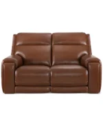 Varsani 6 Seater (Sofa, Loveseat, Chair) Zero Gravity Leather Sofa with Console, Power Recliners, Headrest, USB C charging - Image 4