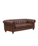 Alton Bay 91" Top Grain Leather Sofa Couch (3in1) - Color:Caramel Brown - Image 7