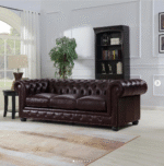 Alexandon Leather Chesterfield Tufted Sofa (3in1) with Roll Arm -  Color: Espresso