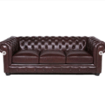 Alexandon Leather Chesterfield Tufted Sofa (3in1) with Roll Arm -  Color: Espresso - Image 7