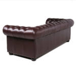 Alexandon Leather Chesterfield Tufted Sofa (3in1) with Roll Arm -  Color: Espresso - Image 8
