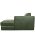 Touville 2-Pc. Leather Sectional with Chaise - Color:Hunter/Navy Green - Image 6