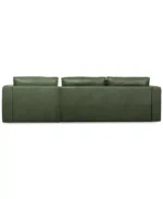 Touville 2-Pc. Leather Sectional with Chaise - Color:Hunter/Navy Green - Image 7