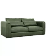 Touville Leather Sofa (3in1), Exclusively at Furniturefie - Color:Hunter/Navy Green - Image 4